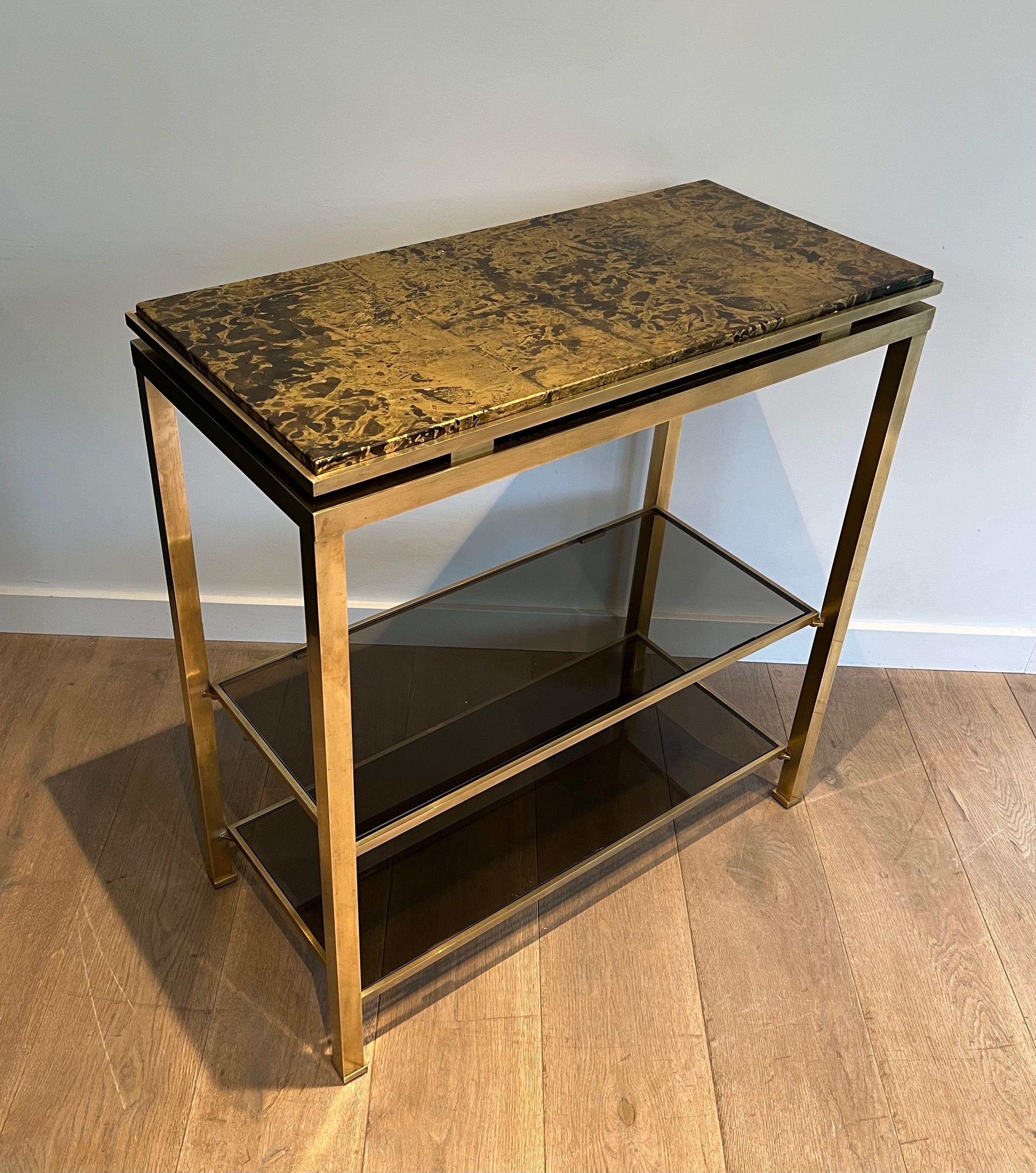 Console En Laiton De Guy Lefèvre pour la Maison Jansen. Vers 1970