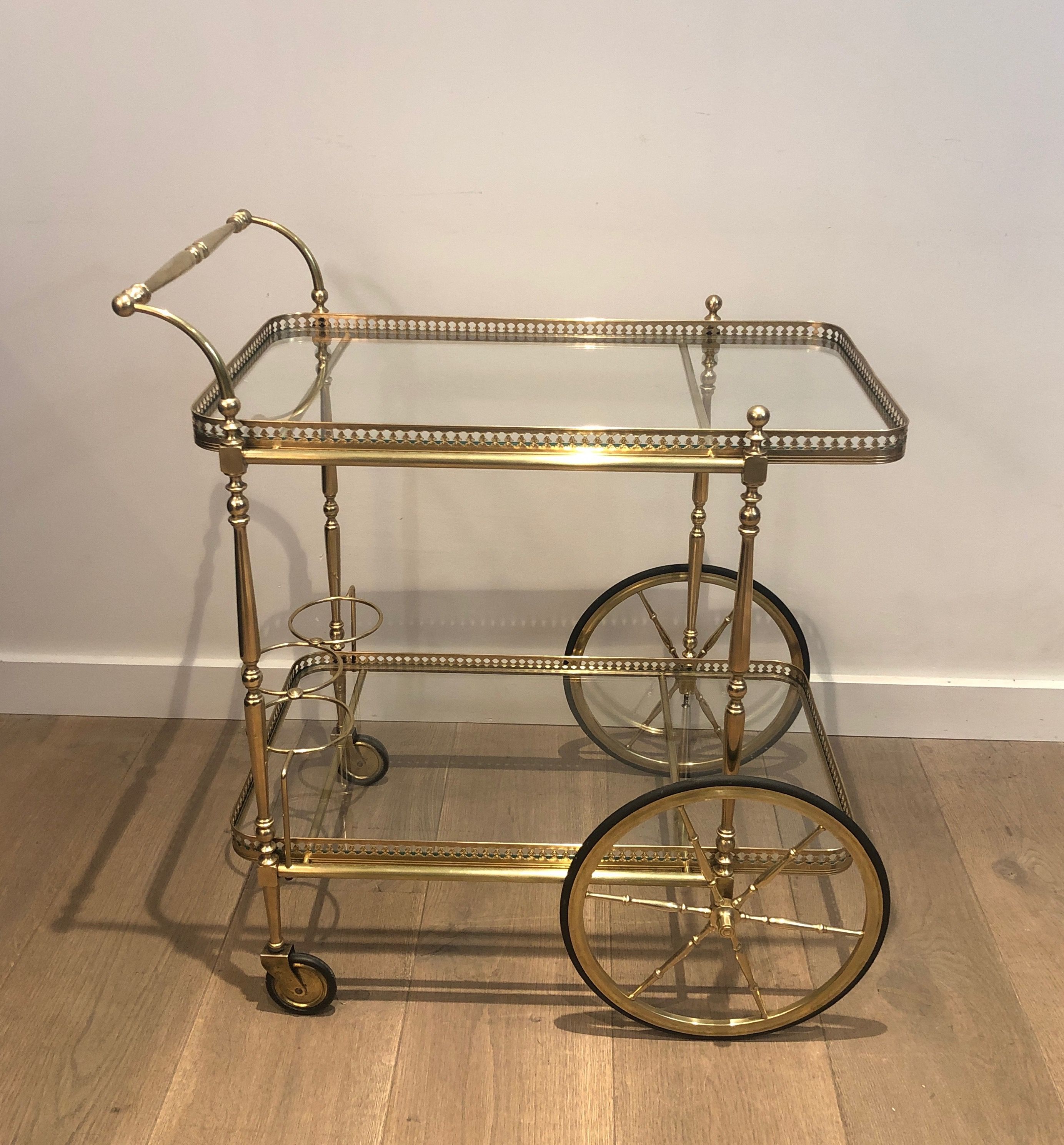 Brass Drinks Trolley in The style of Maison Jansen