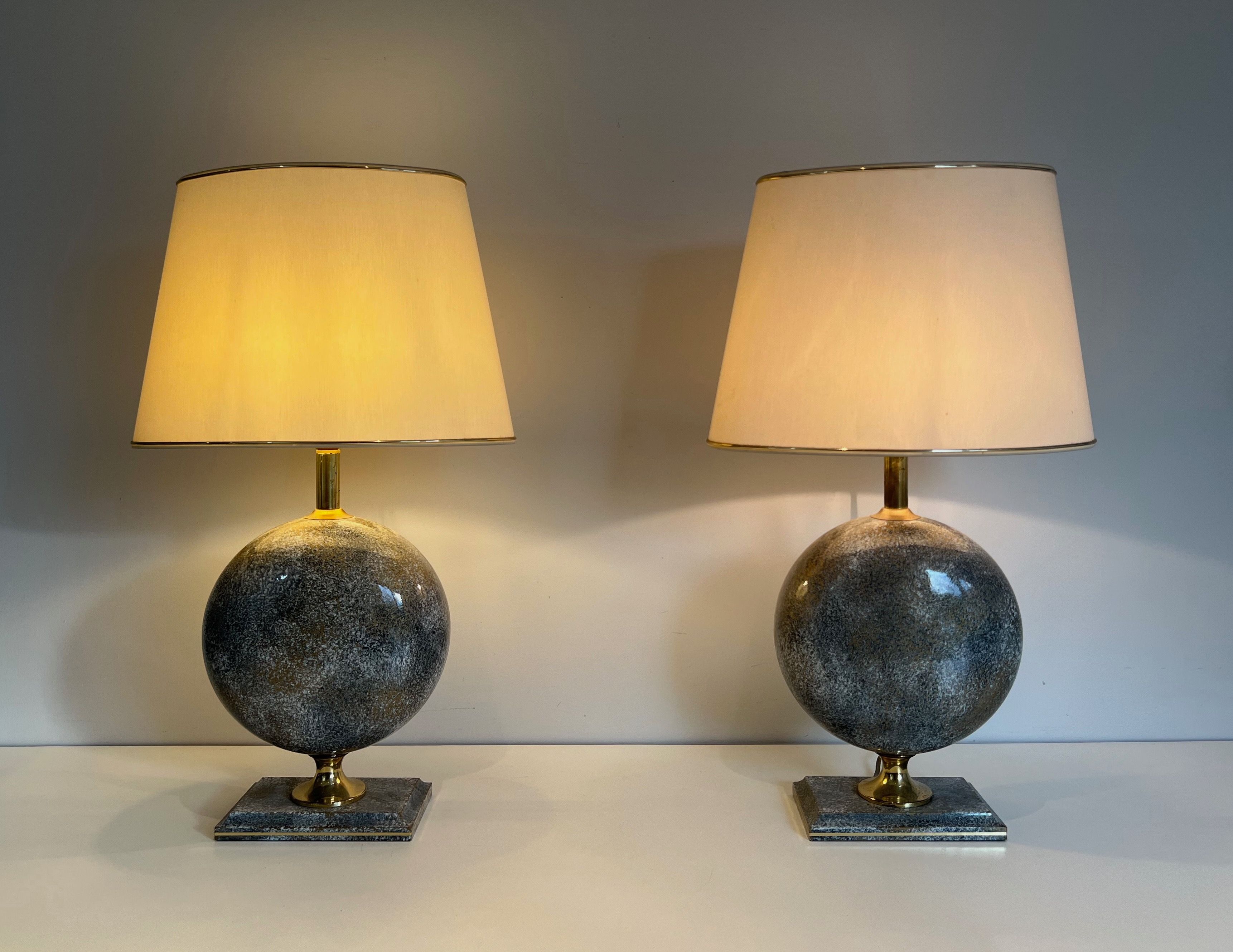 Paire de Lampes en Céramiques de Philippe Barbier