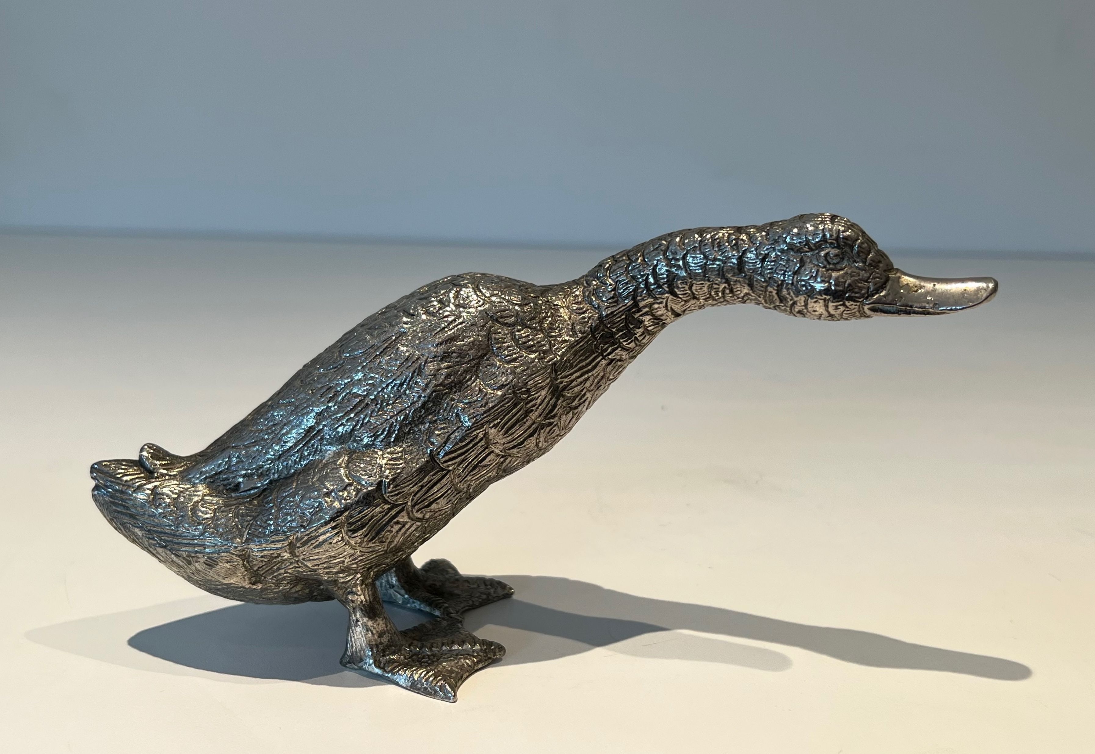 Silvered Bronze Duck