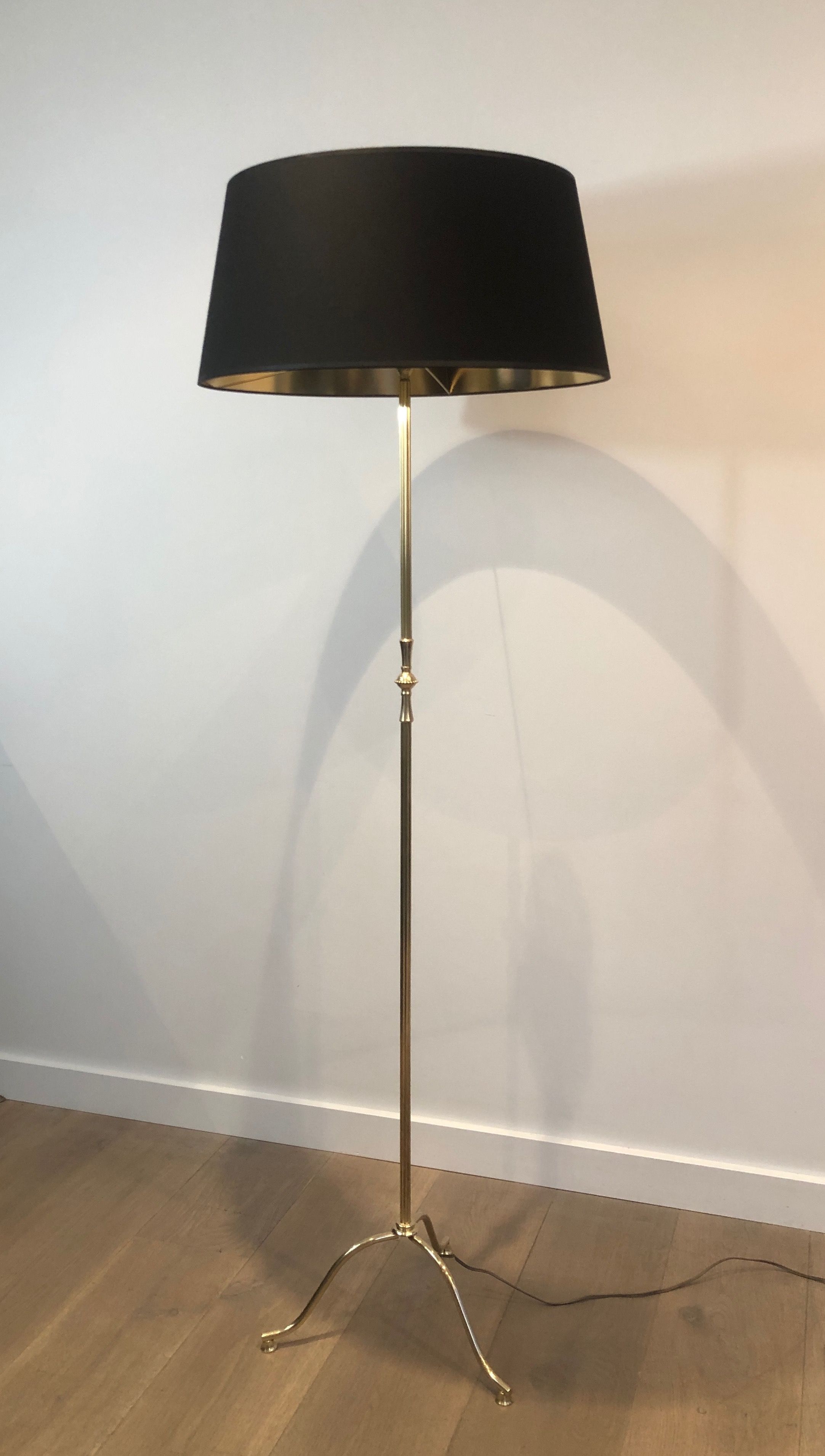 Neoclassical Style Brass Floor Lamp in the style of Maison Jansen