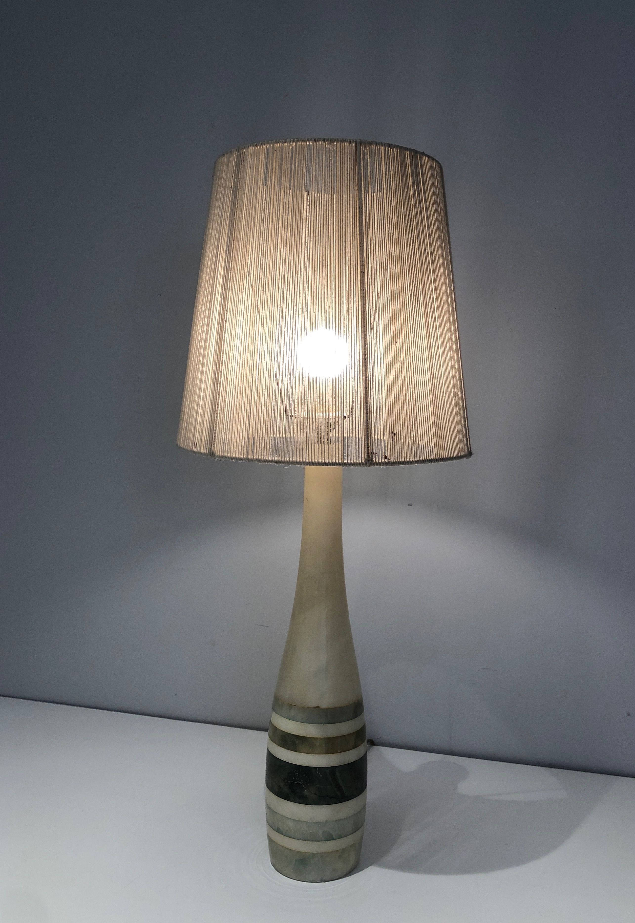 Marble Table Lamp. Circa 1970