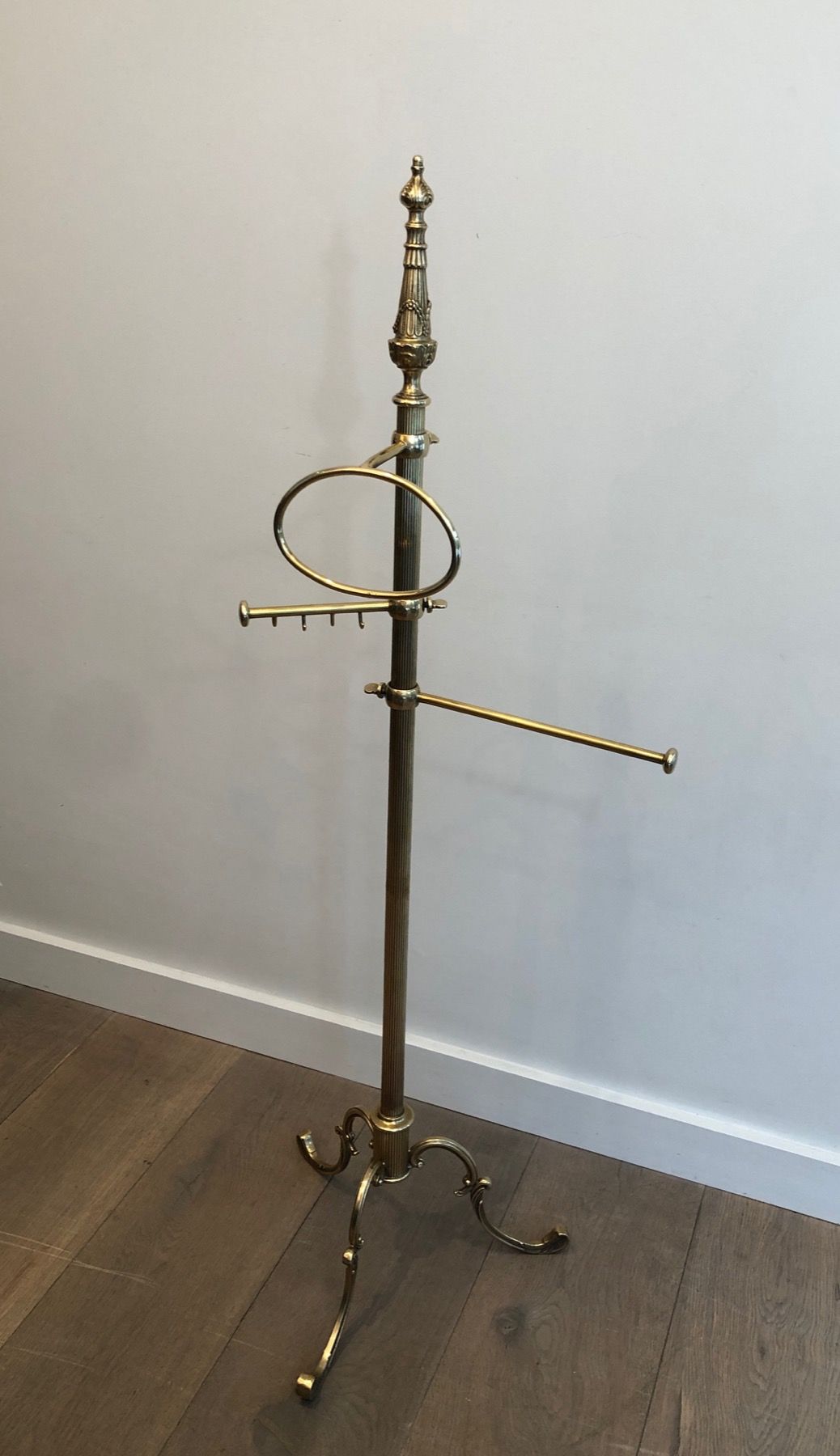 Neoclassical Style Brass Towel Holder