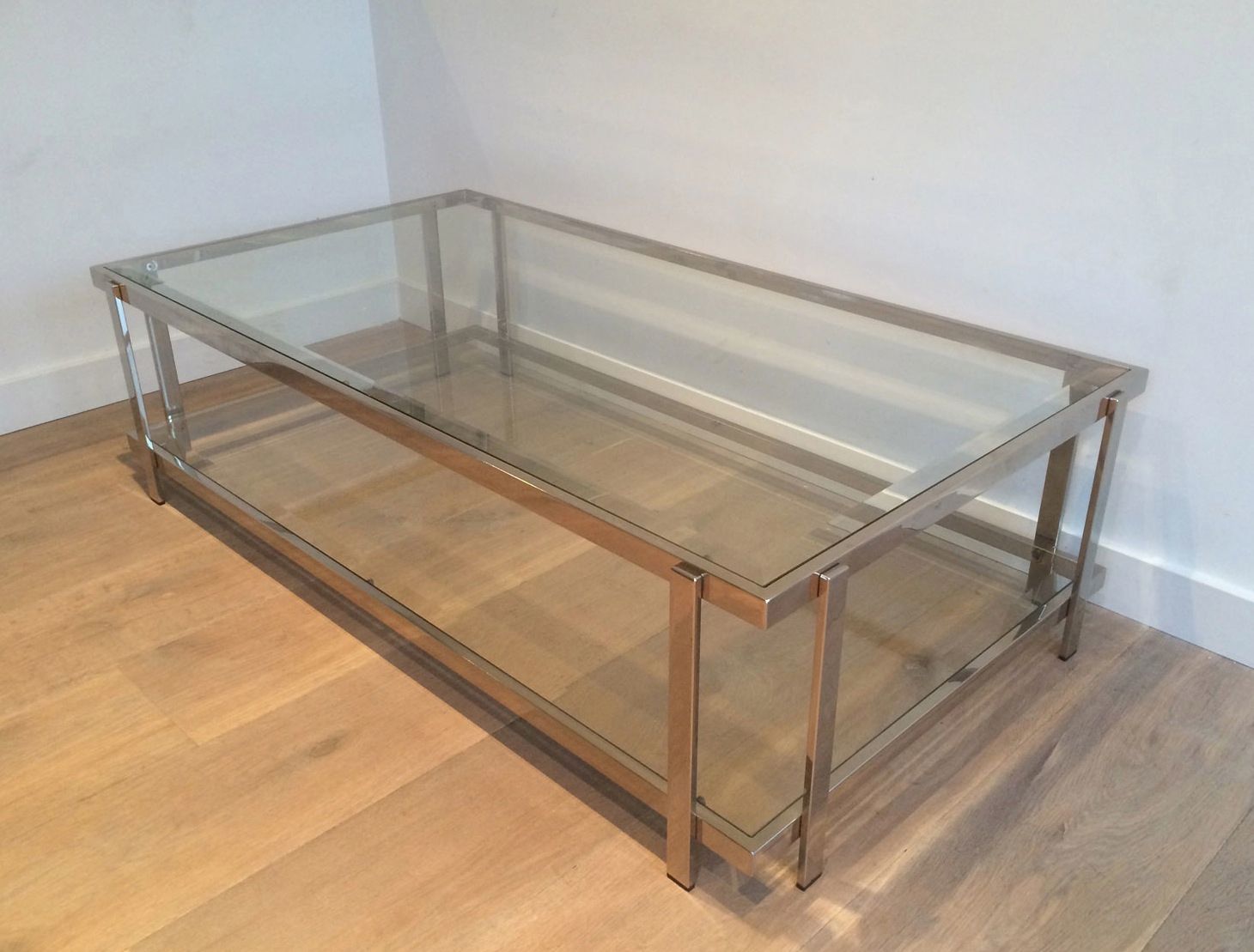 Large Chrome Coffee Table