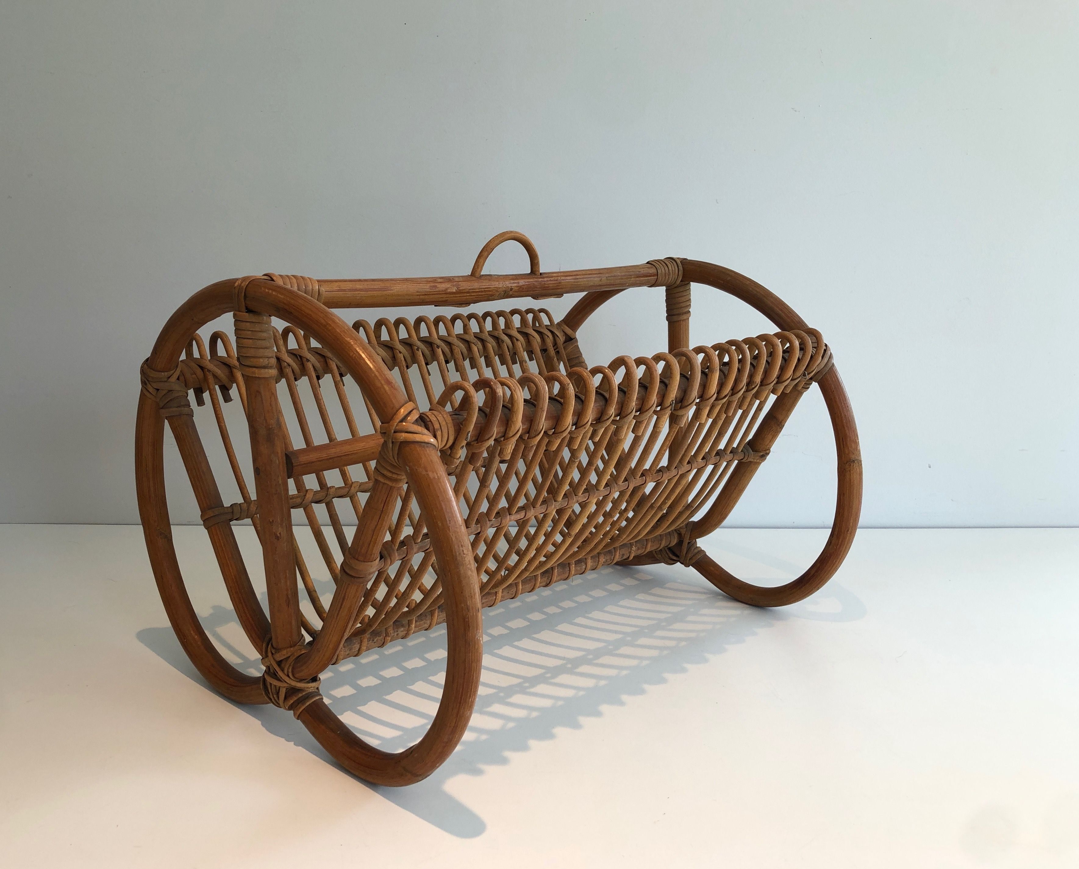 Rattan Magazine Rack