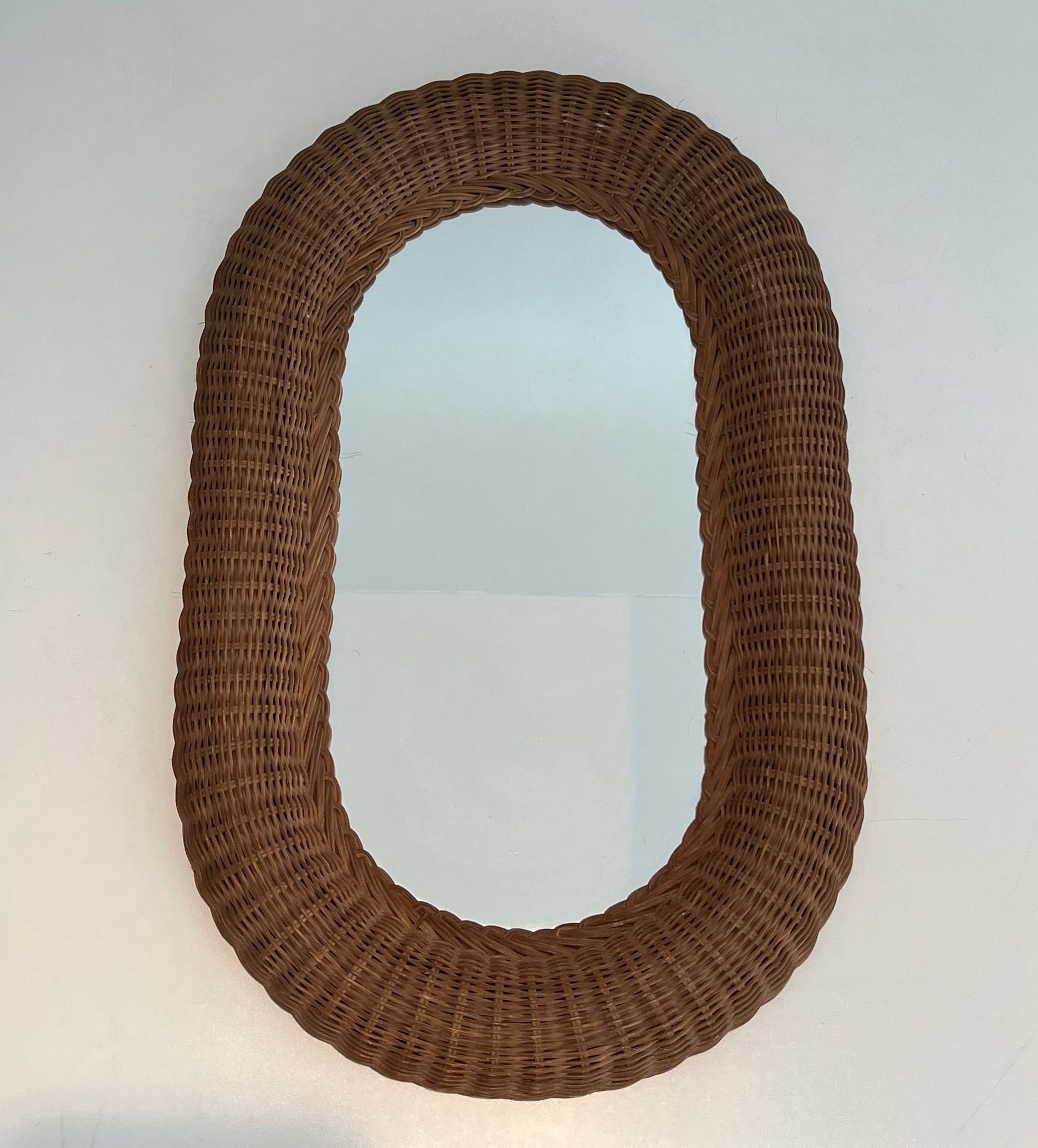 Oval Rattan Mirror