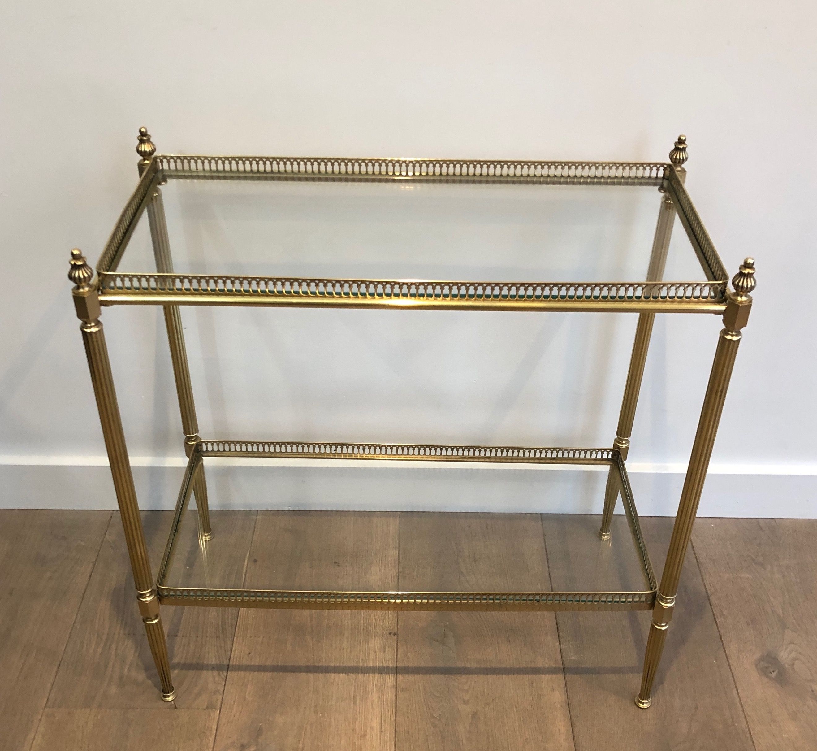 Brass Side Table by Maison Jansen