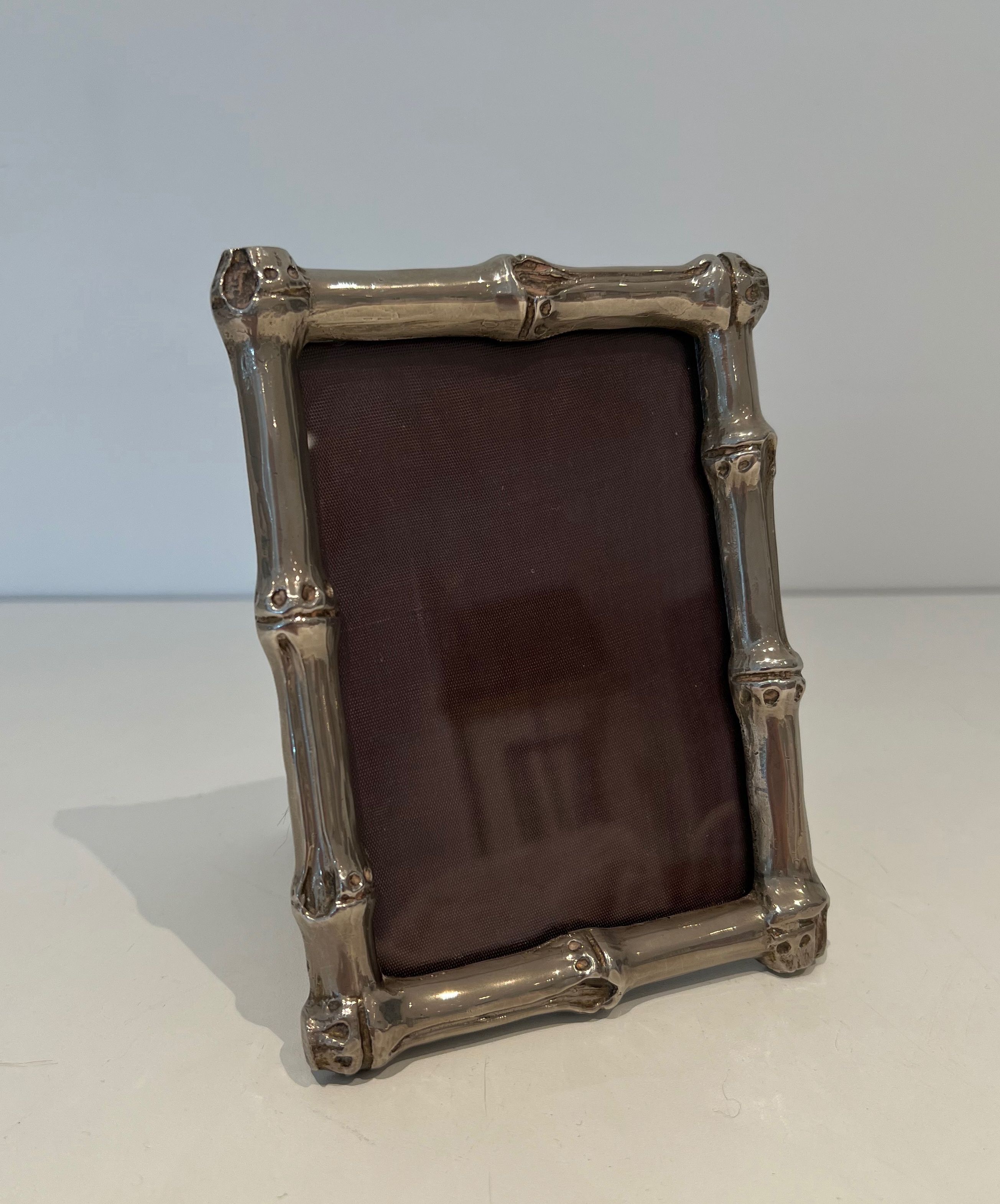 Small Silvered Bronze Picture Frame by Maison Baguès