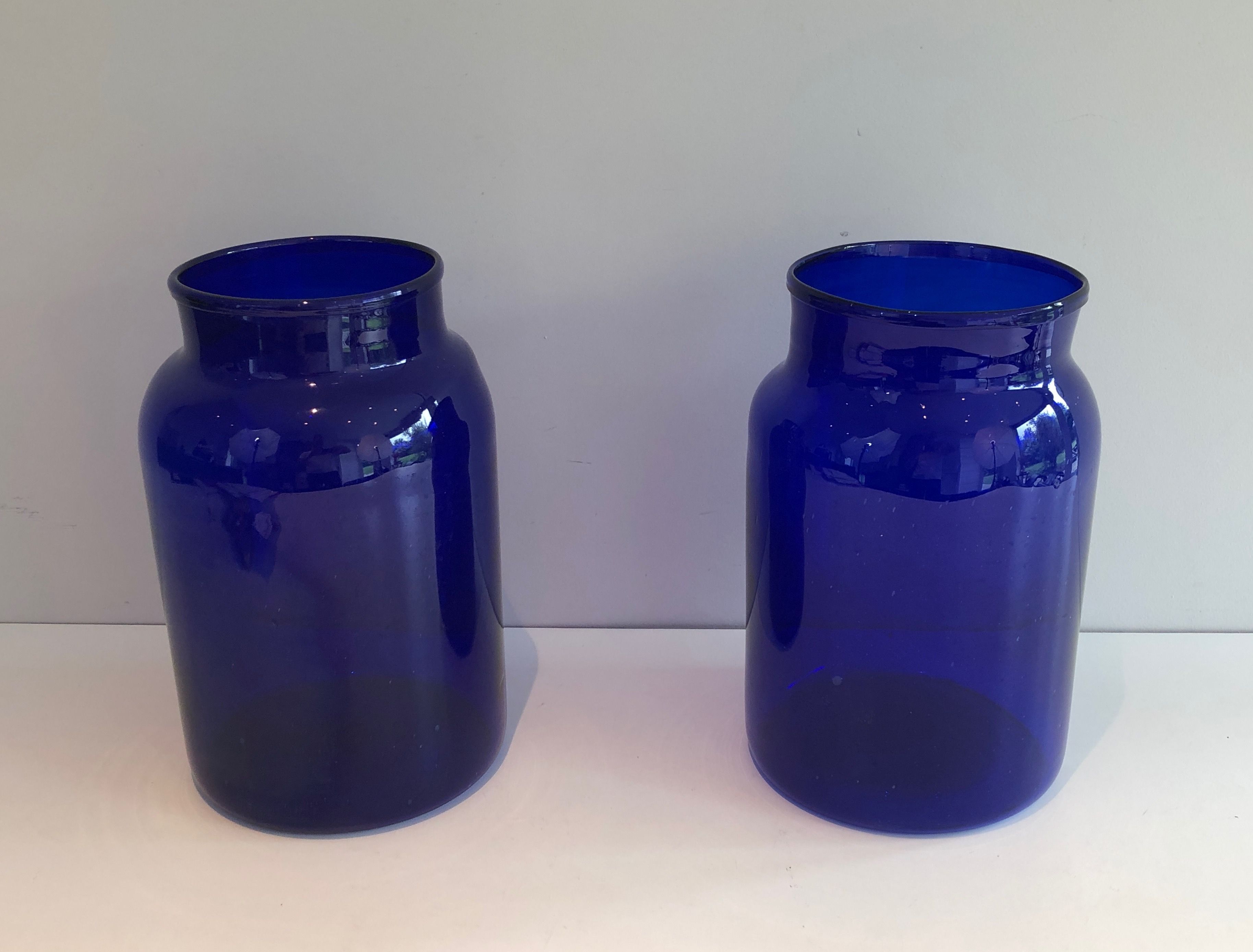 Paire de Vases Bleu Cobalt