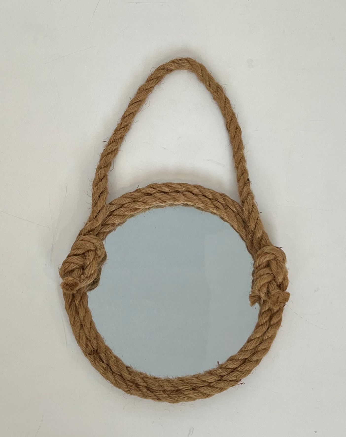 Miroir Rond en Corde dans le Goût d'Audoux Minet