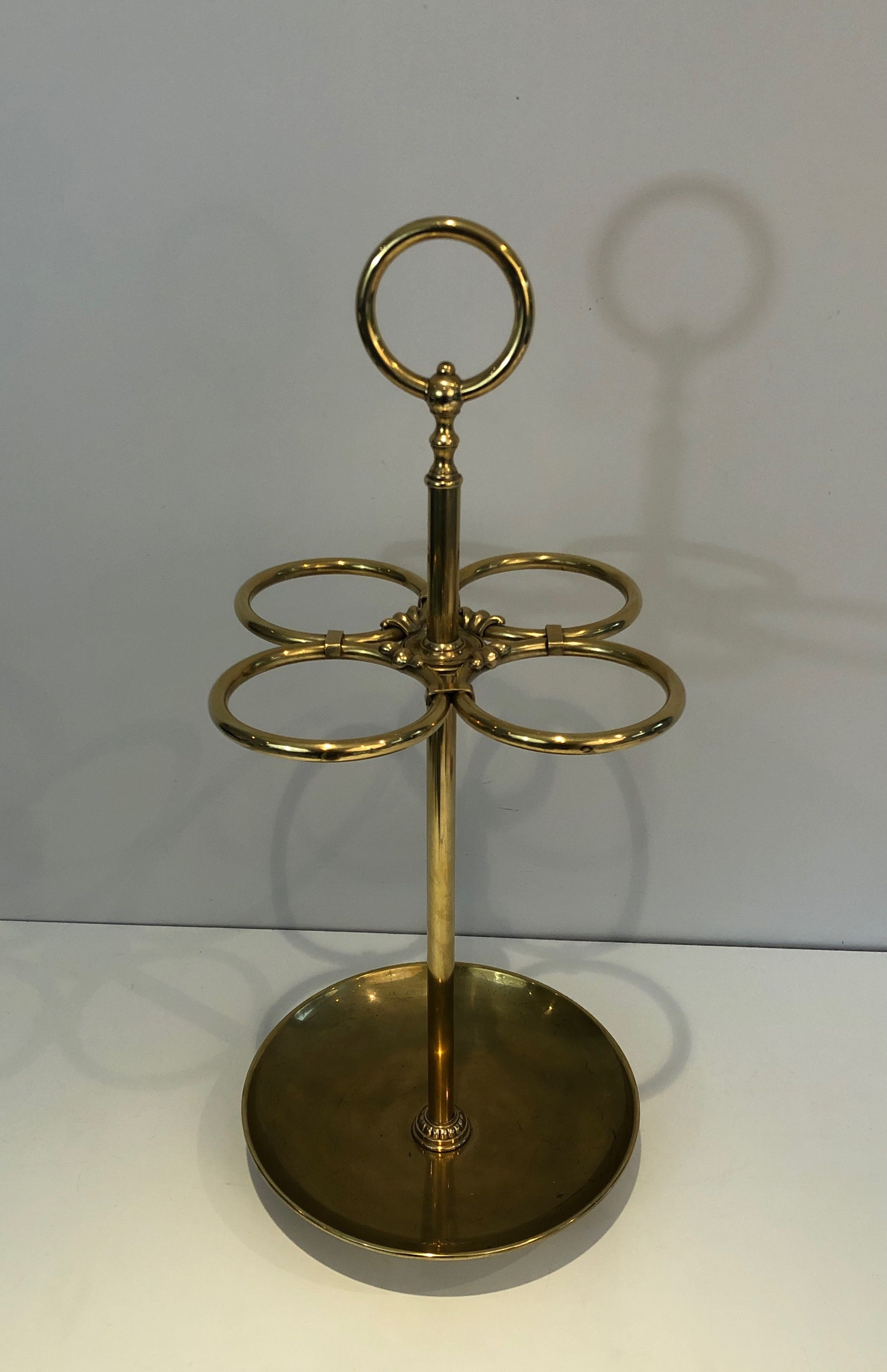 Round Brass Umbrella Stand