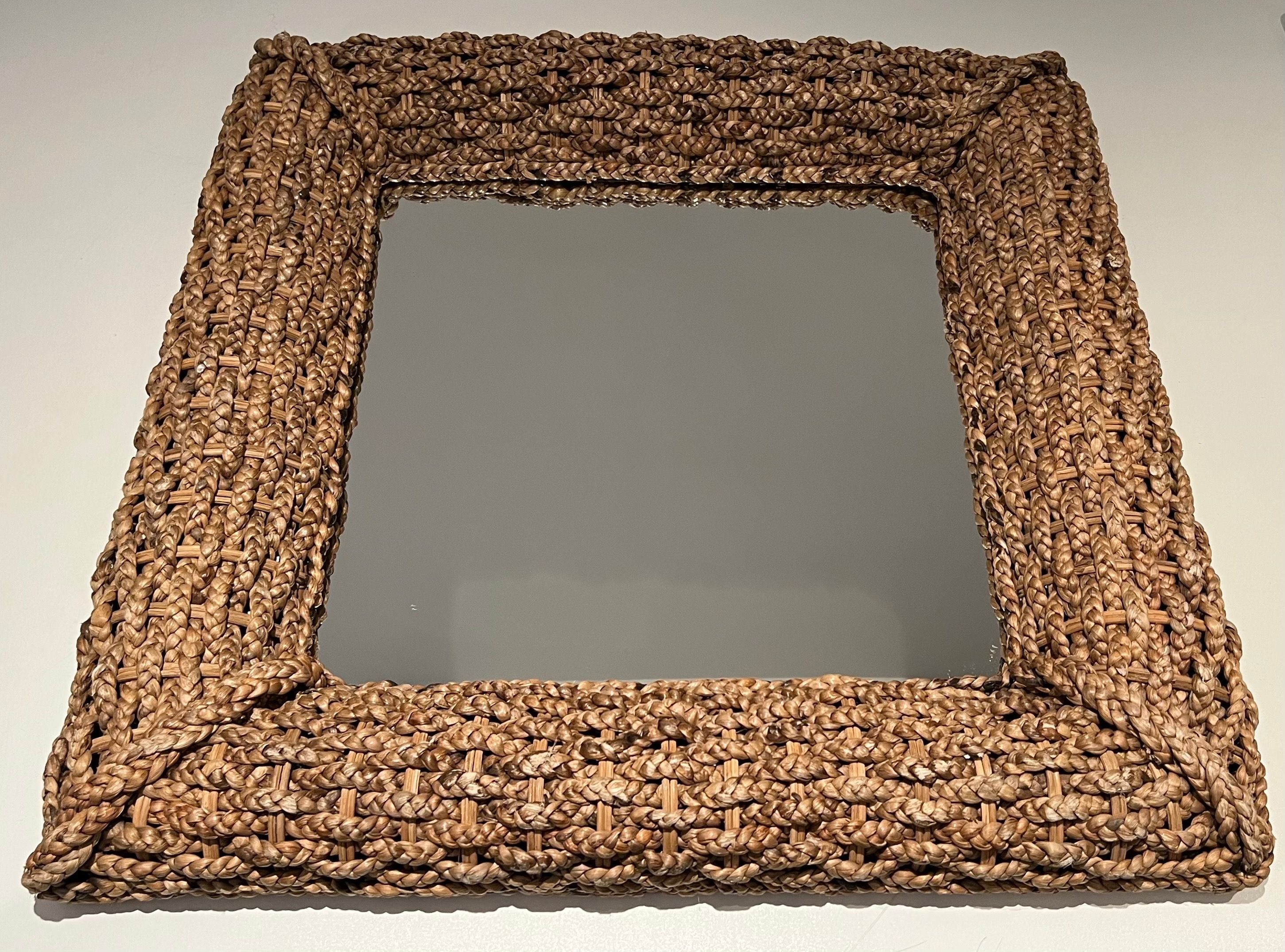 Rope Mirror attributed to Audoux Minet