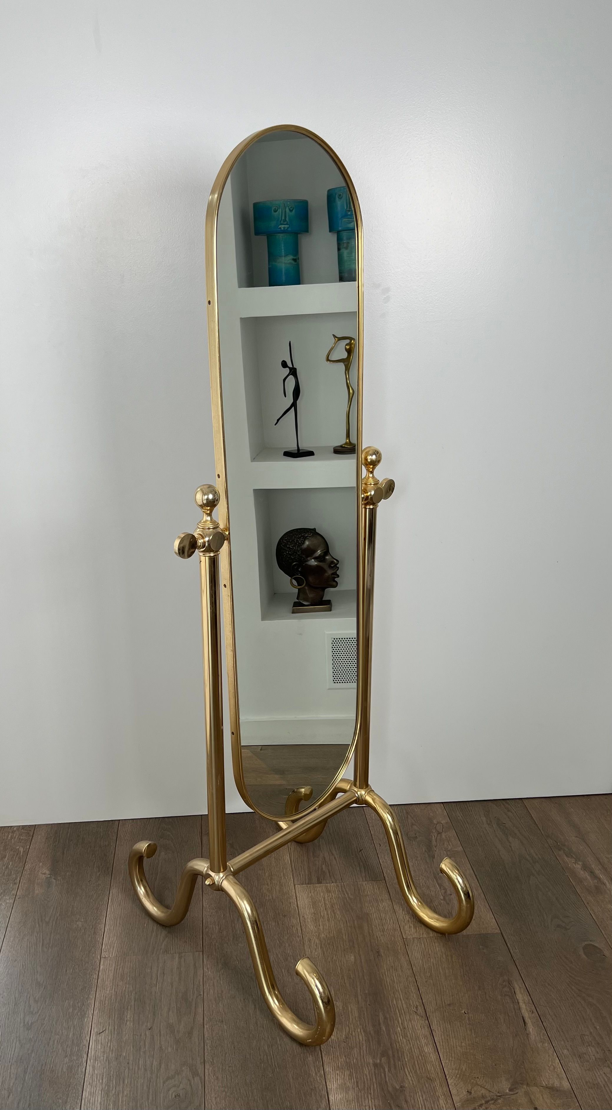 Brass Psyche Mirror