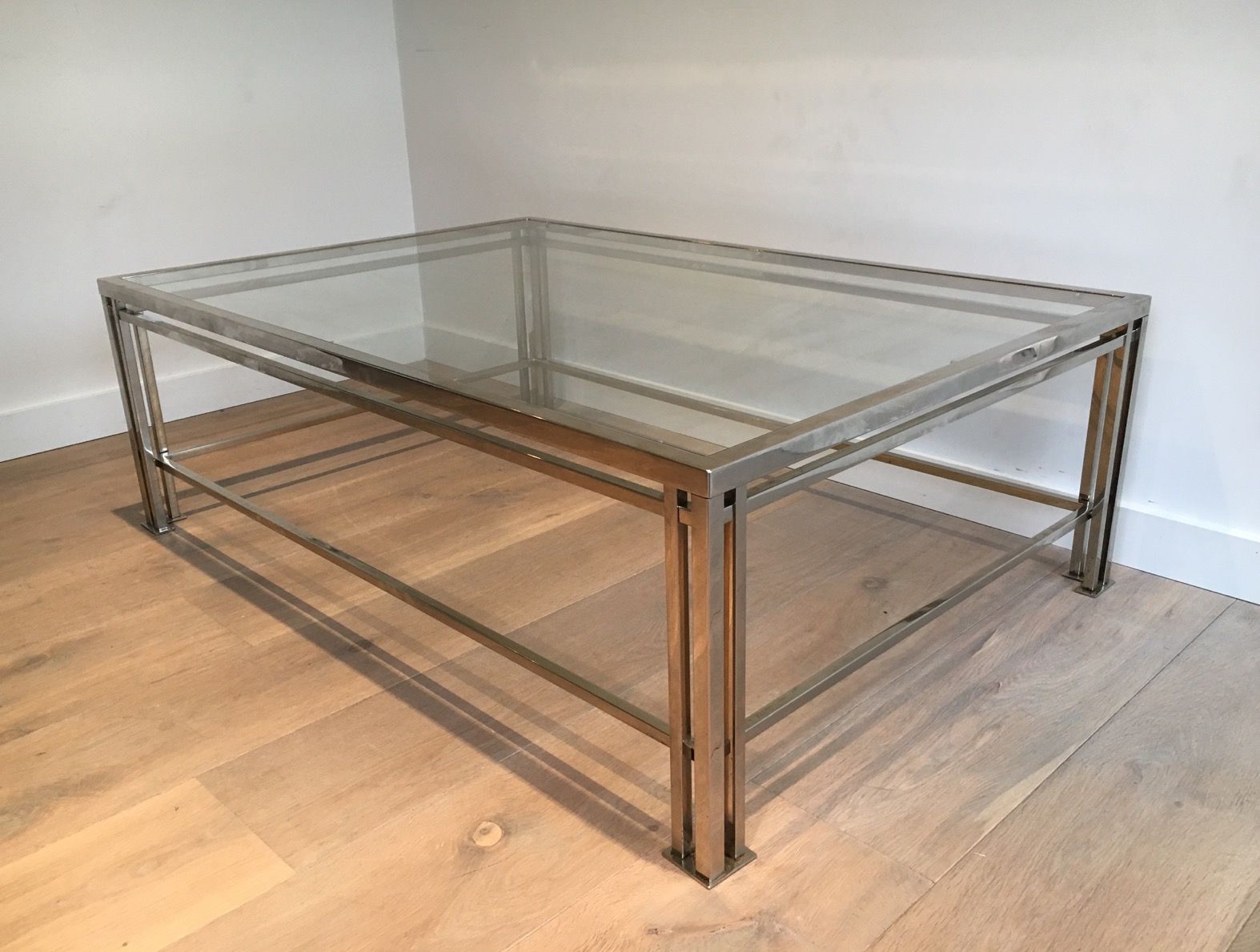 Modernist Chrome Coffee Table. Circa 1970