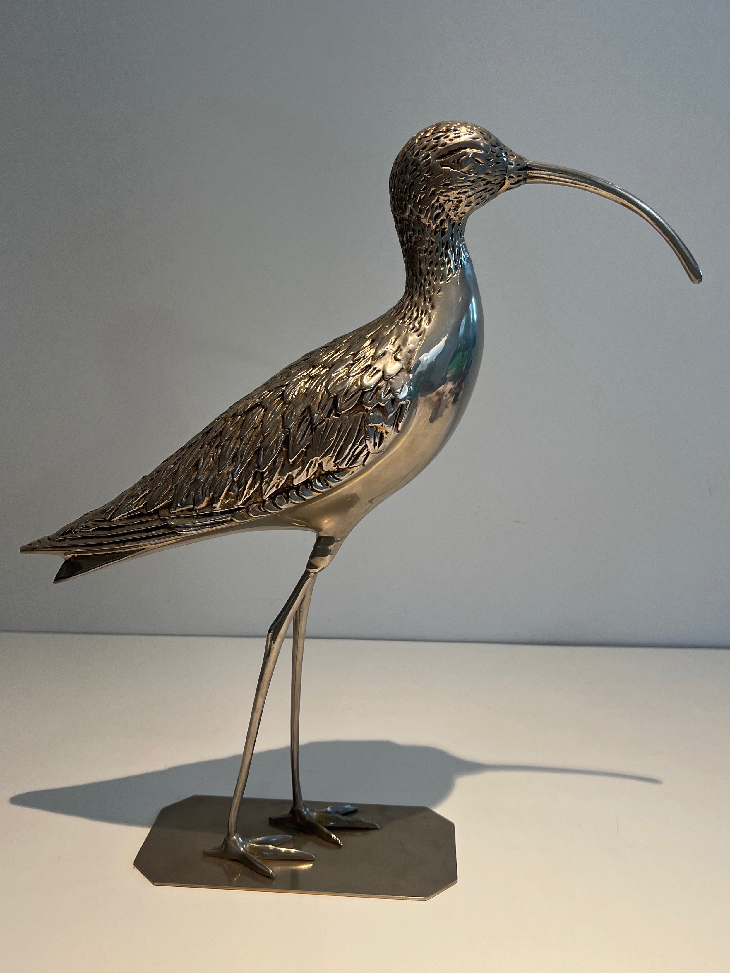 Stylish Silvered Brass Bird