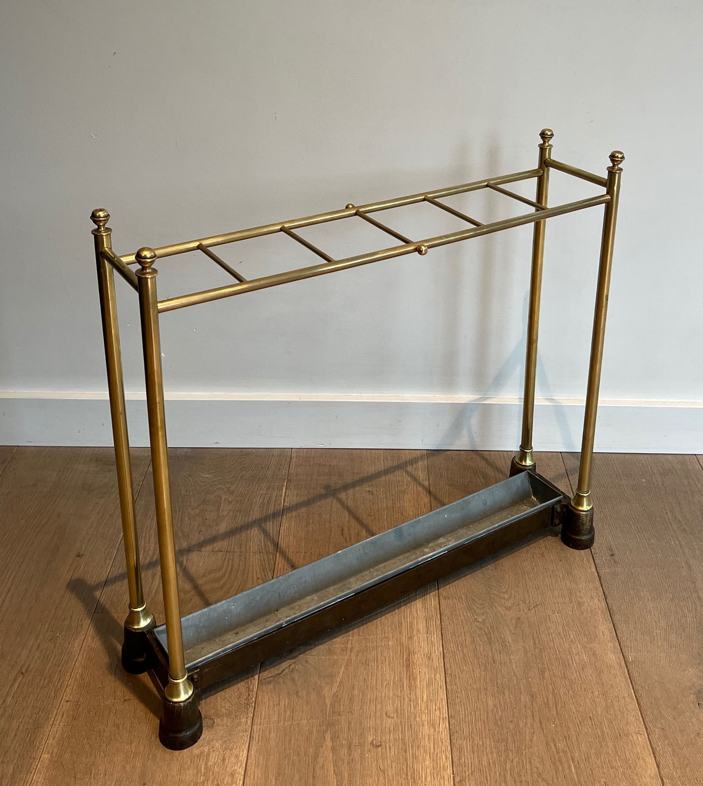 Brass and Cast Iron Umbrella Stand