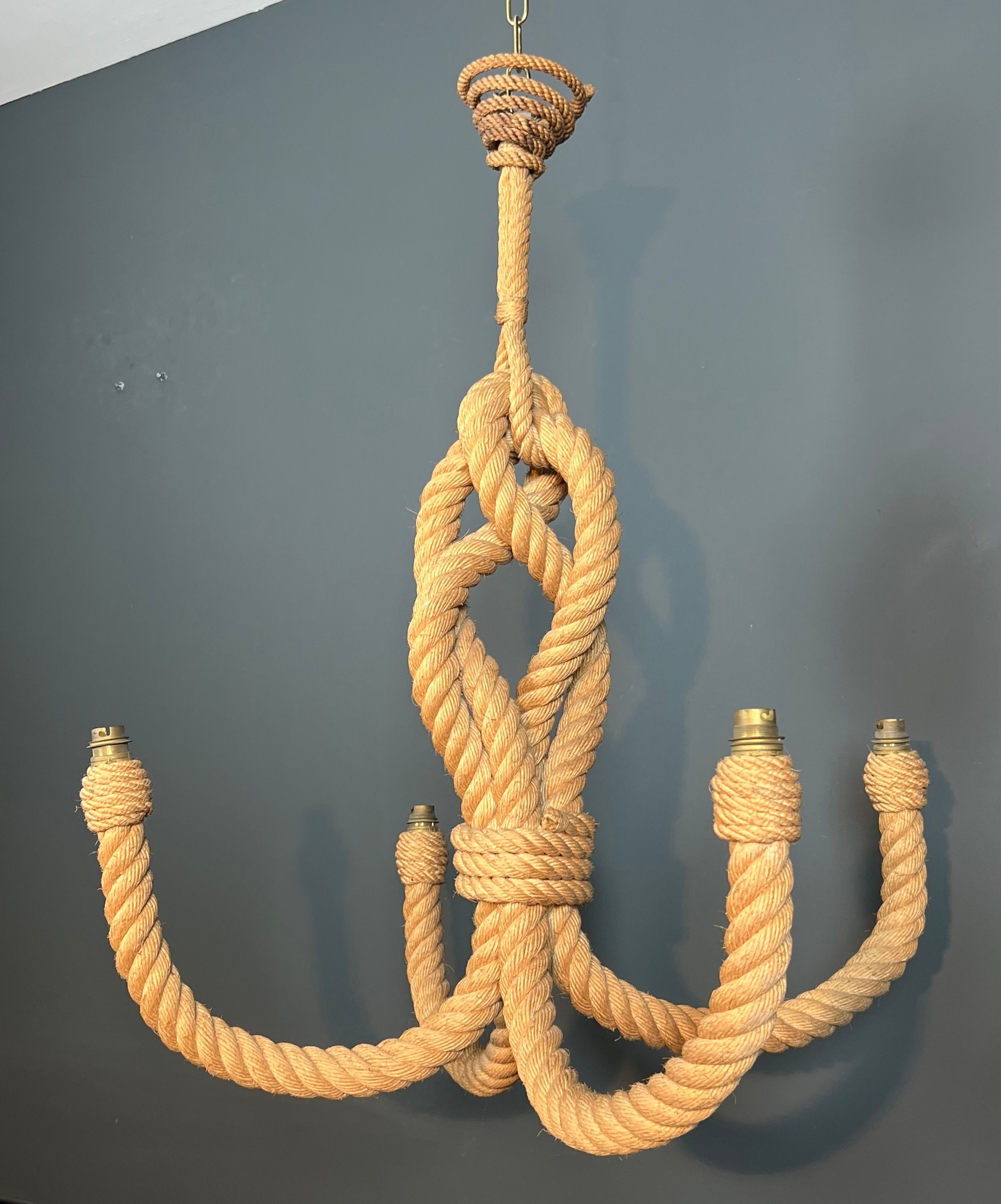 Rope Chandelier by Audoux Minet