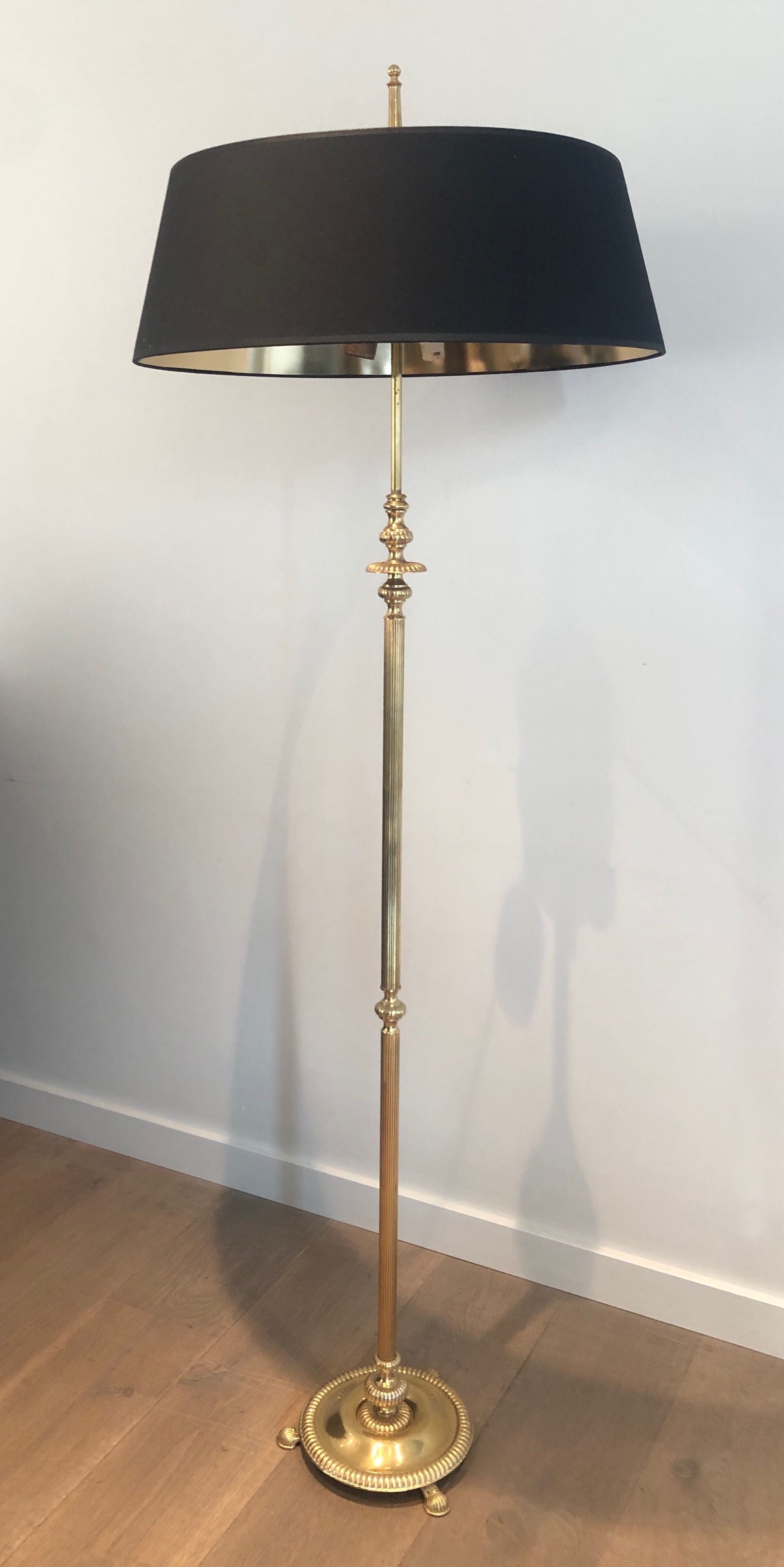 Neoclassical Style Brass Floor Lamp in the Style of Maison Jansen