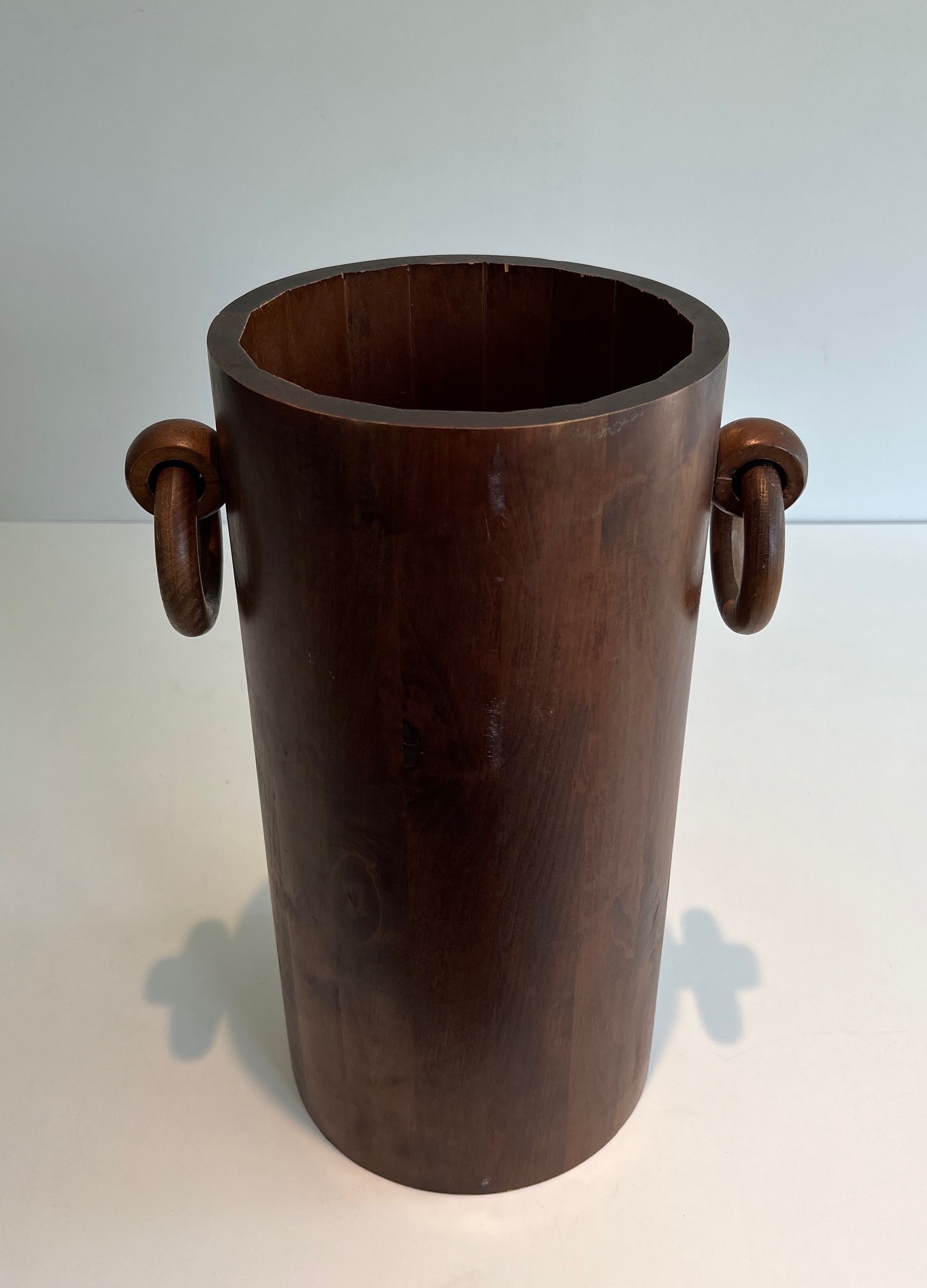 Brutalist Wooden Umbrella Stand