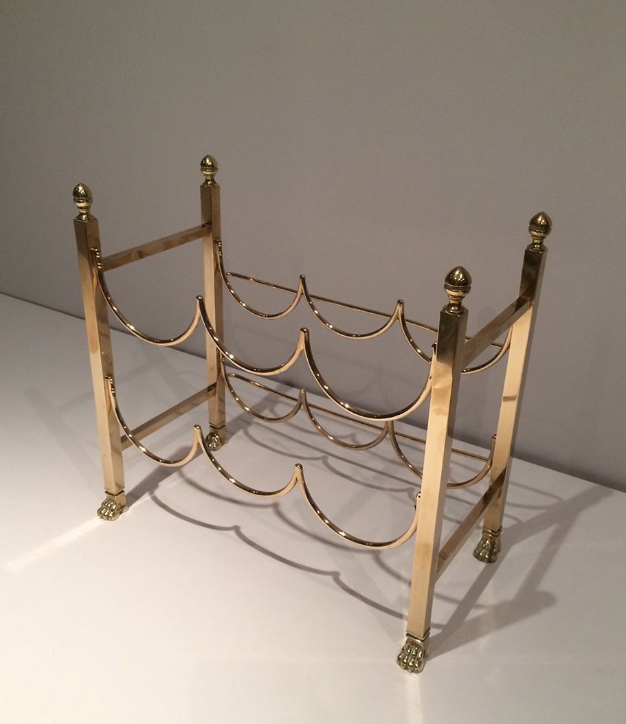 Brass Bottles Holder with Claw Feet by Maison Jansen