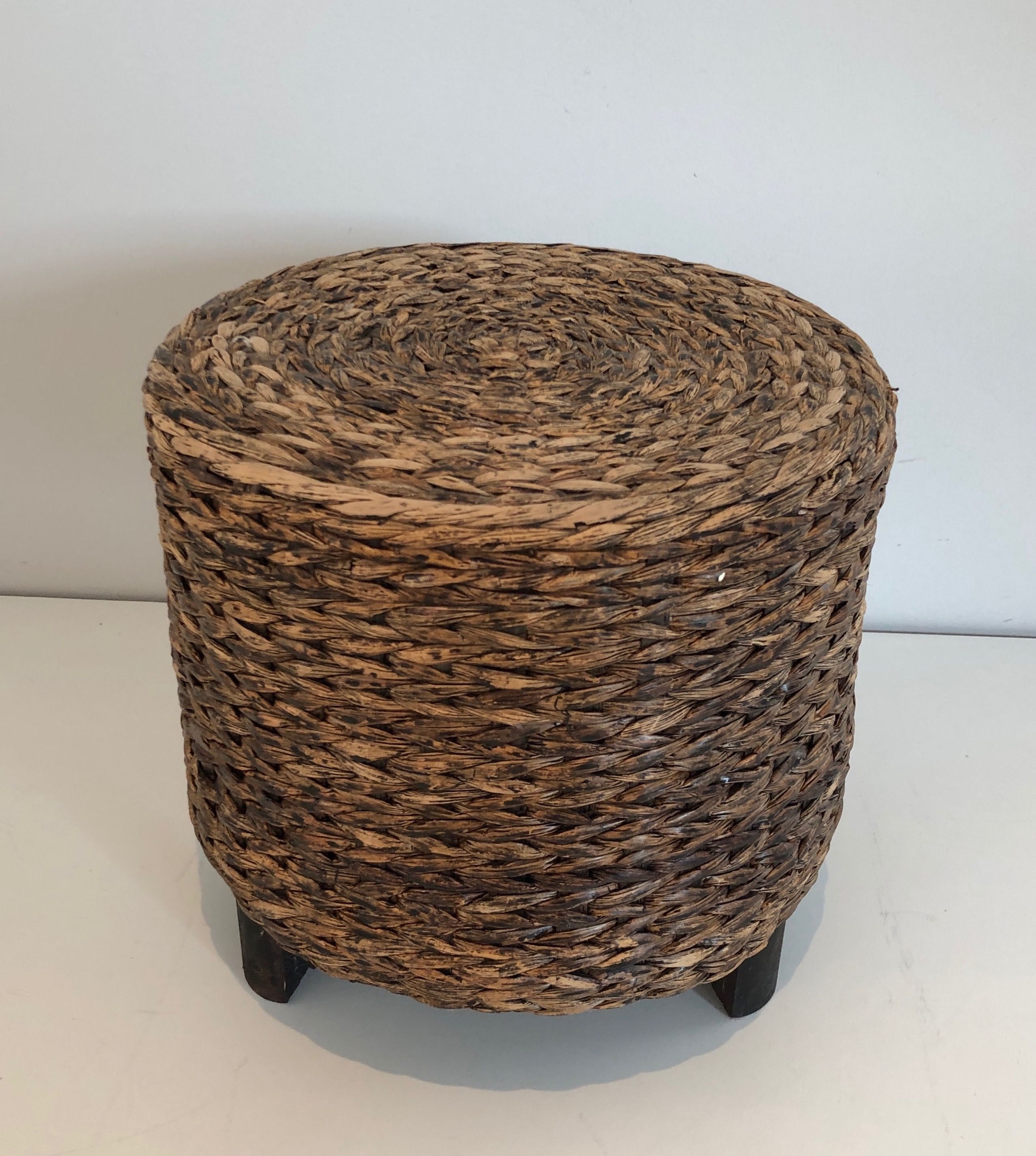 Small Rope Stool in the Style of Audoux Minet