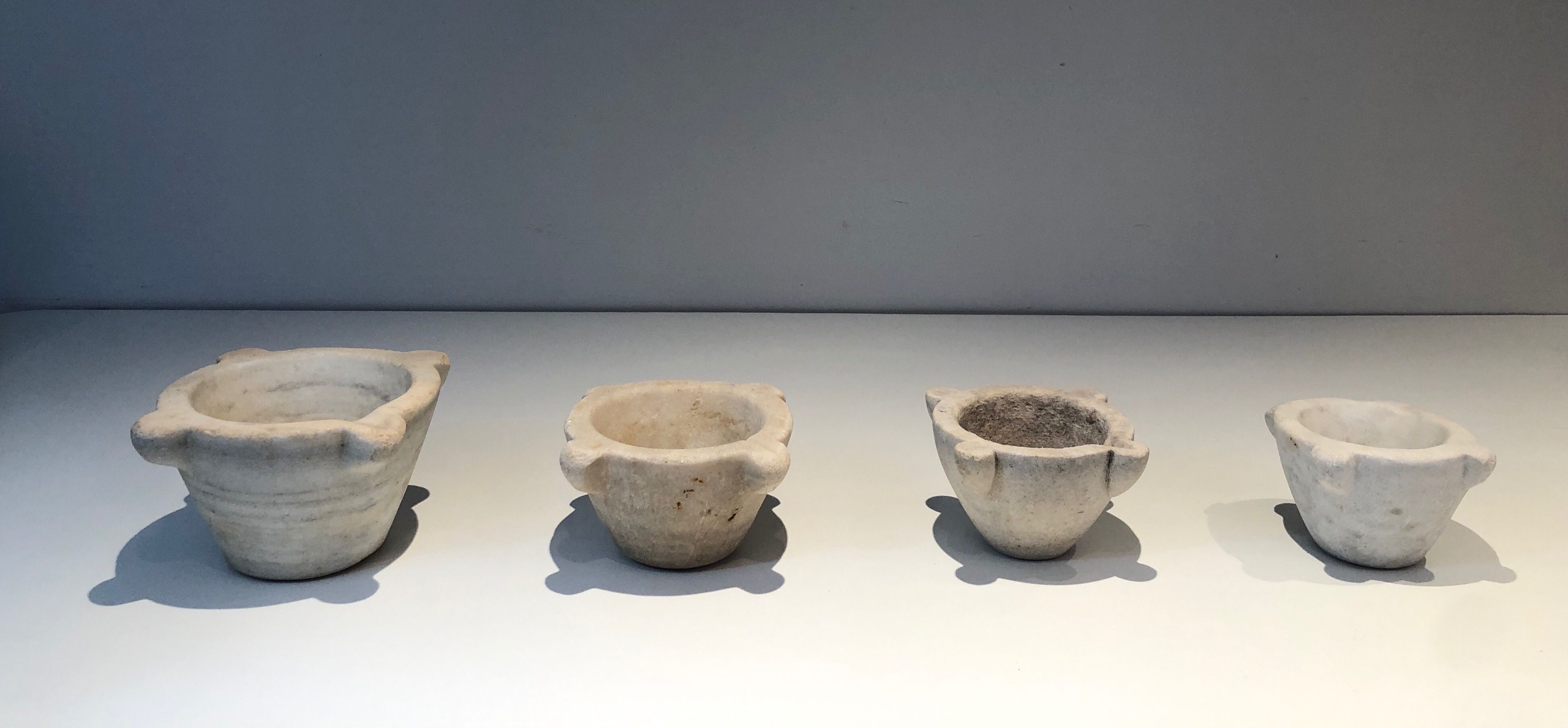 Set of 4 Marble Mortars from 18th Century