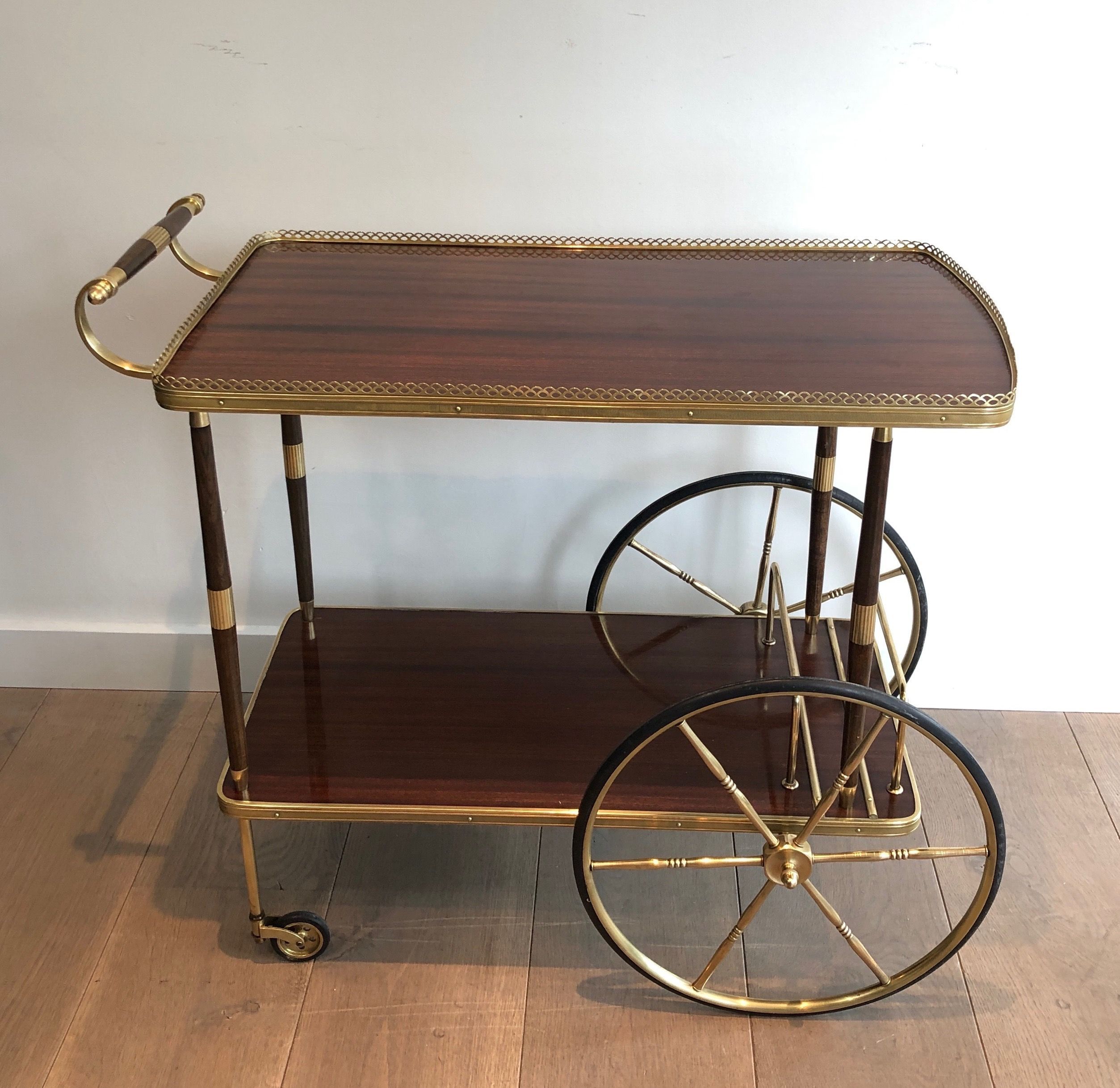 Mahogany And brass Drinks Trolley