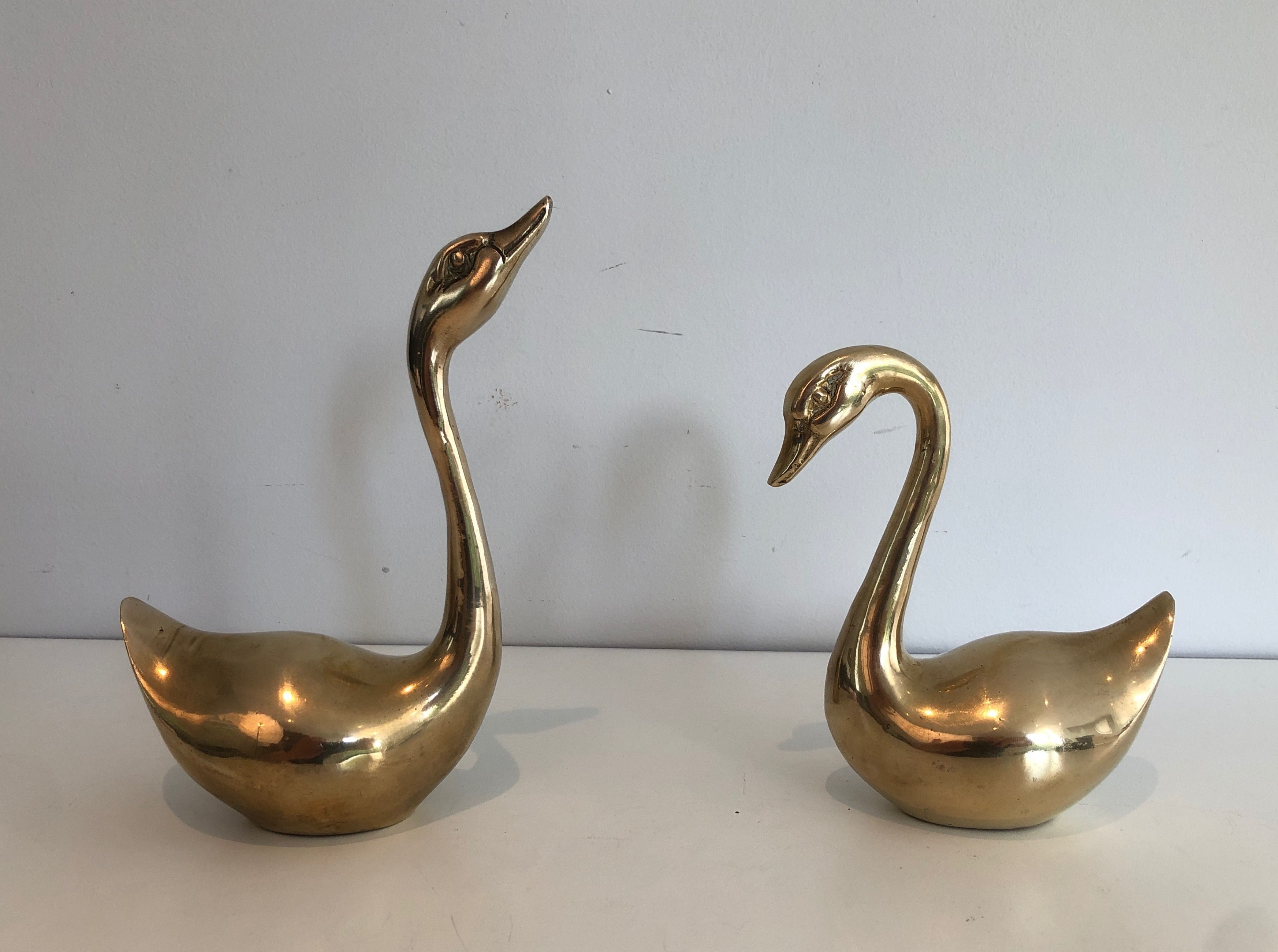 Paire of Brass Ducks