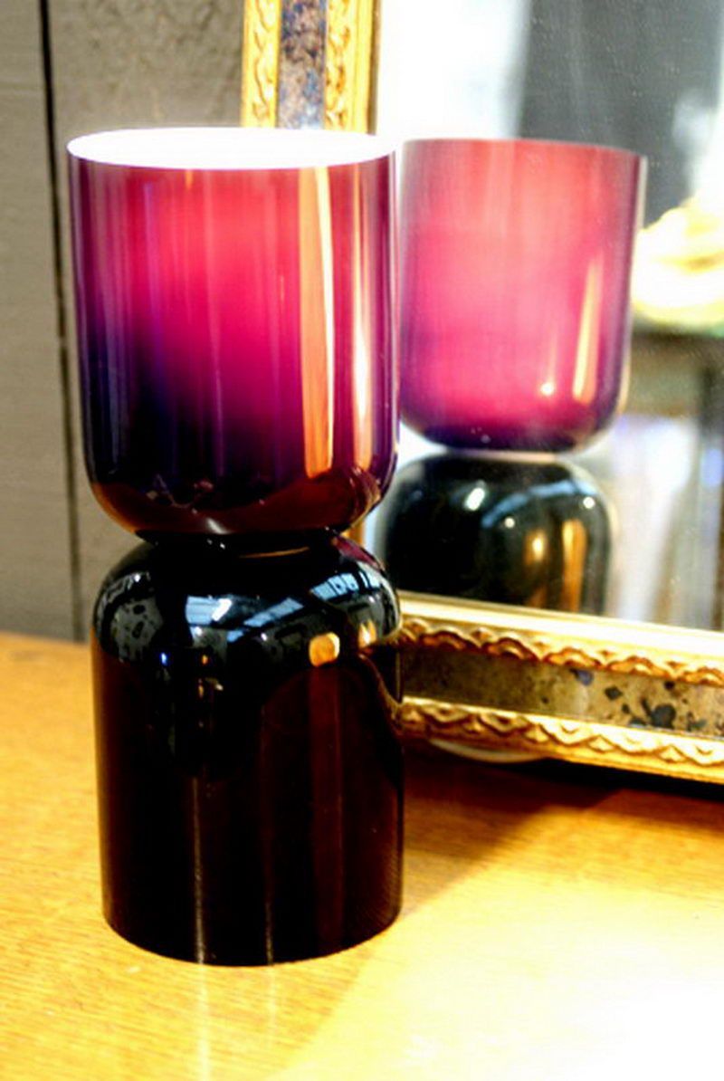 Design Diabolo Glass Table Lamp. French. Circa 1970