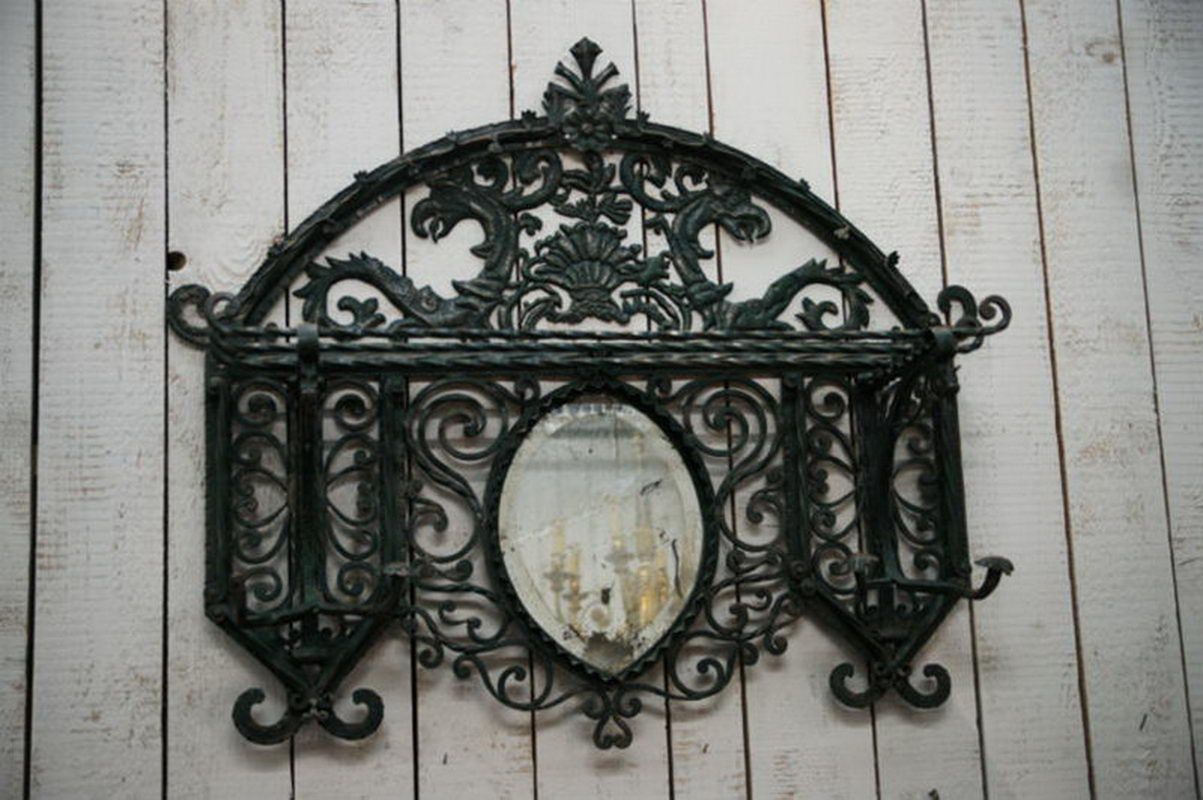 Large Wrought Iron Coat Hanger