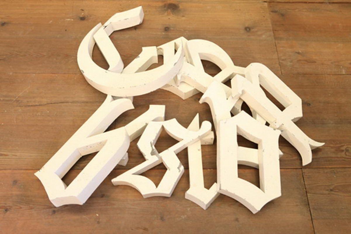 Set of Metal Letters. Circa 1970