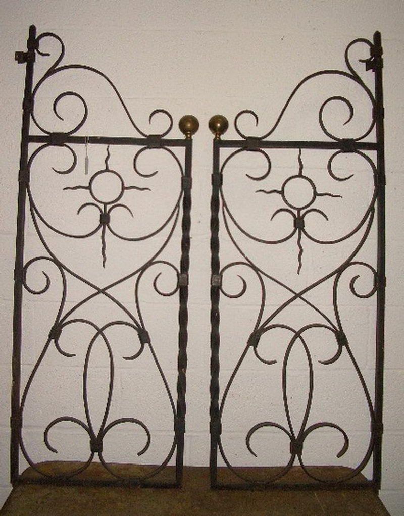 Pair of Wrought Iron Gates. French Work. Circa 1940