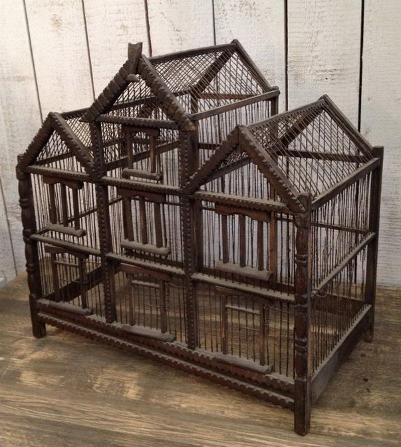 Petite cage « tramp Art »