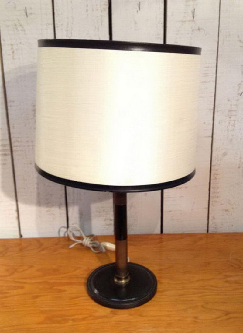 Black leather Lamp