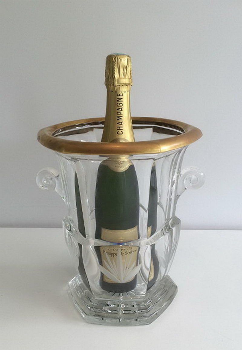 Crystal and Gold Champagne bucket