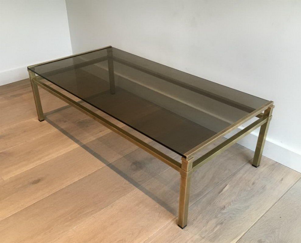 Modernist brass coffee table