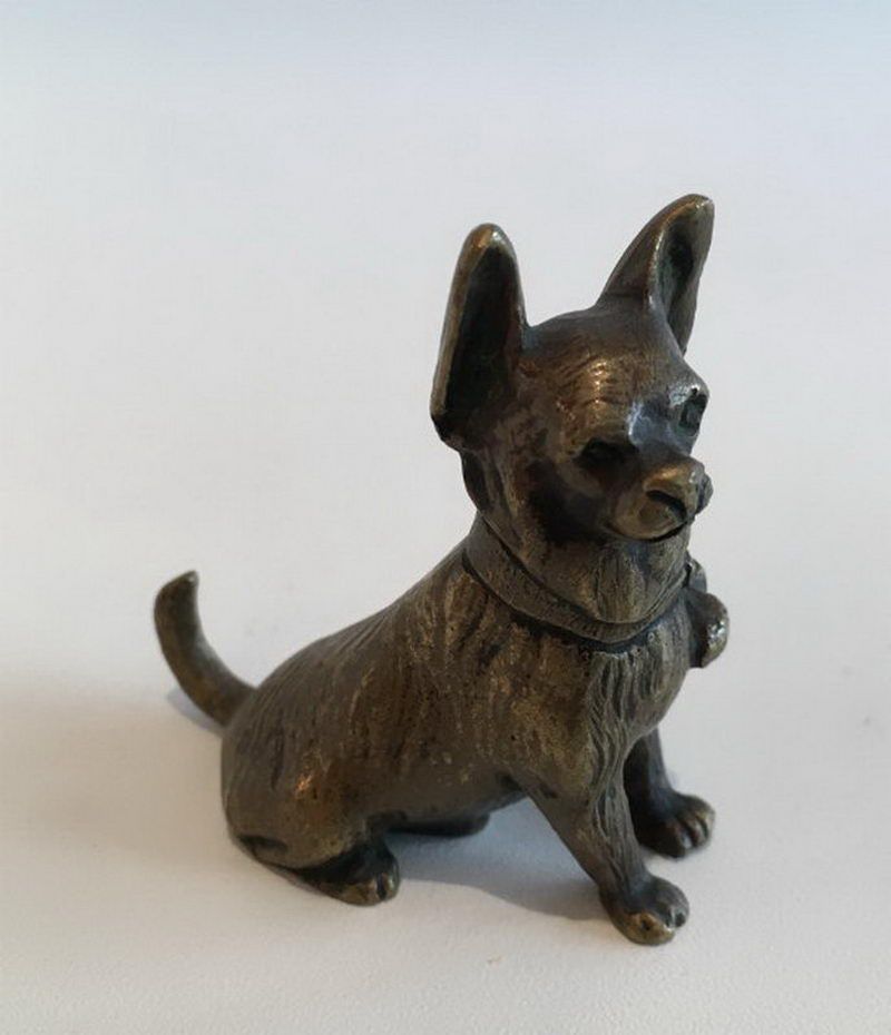 Petit Chien en Bronze