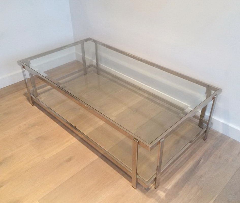 Very nice chrome coffee table