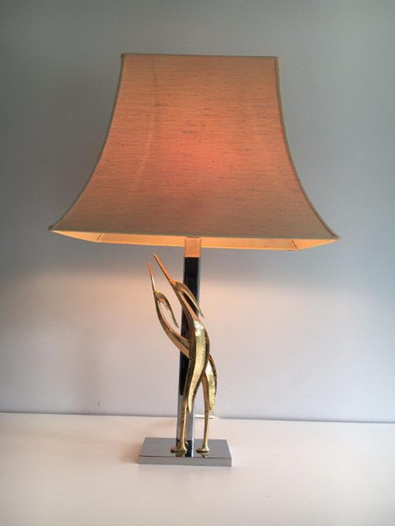 Beautiful Sculptural Lamp with Birds