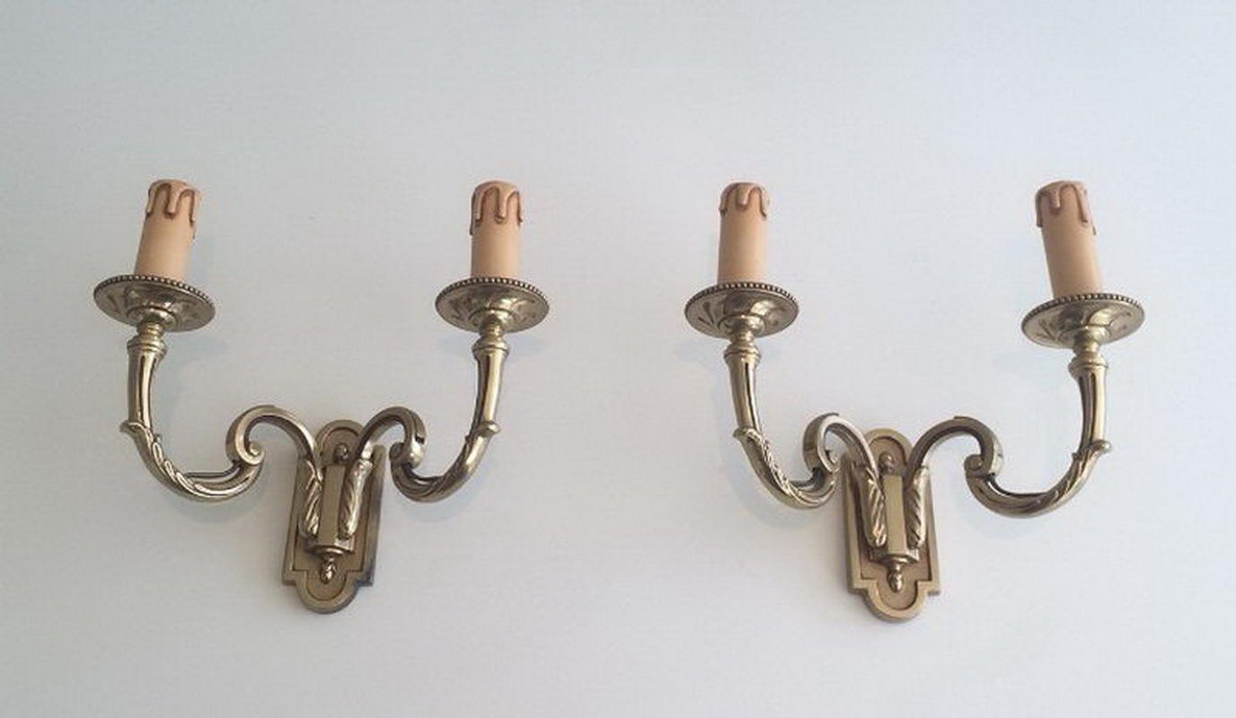 Pair of Neoclassical Bronze Sconces