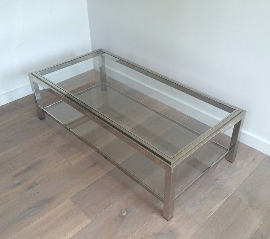 Large Chrome Coffee Table