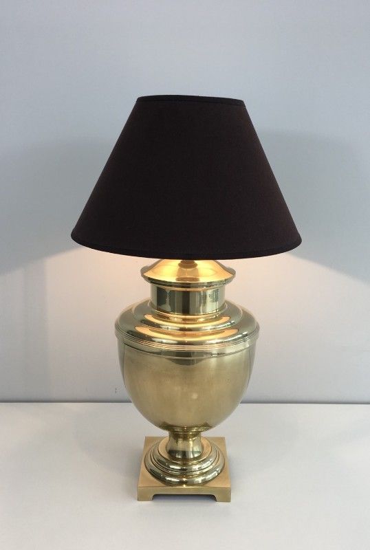 Neoclassical Style Baluster Brass Table Lamp