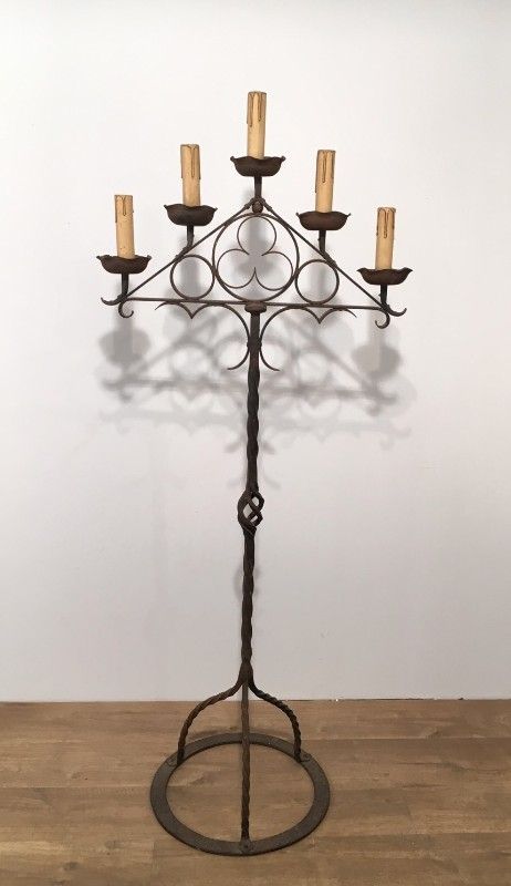 Neo-gothic Wrought iron Floor Lamp