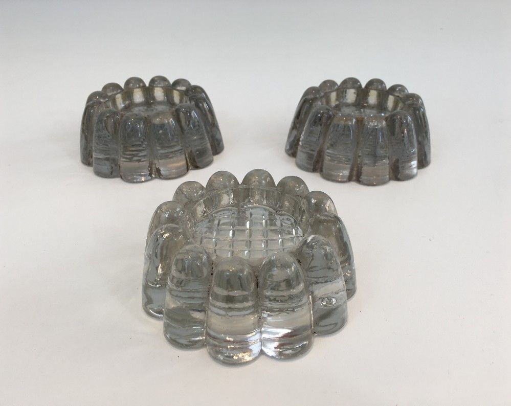 Set of 3 Glass Ashtrays