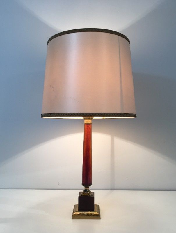 Lampe en Célluloïd et Laiton