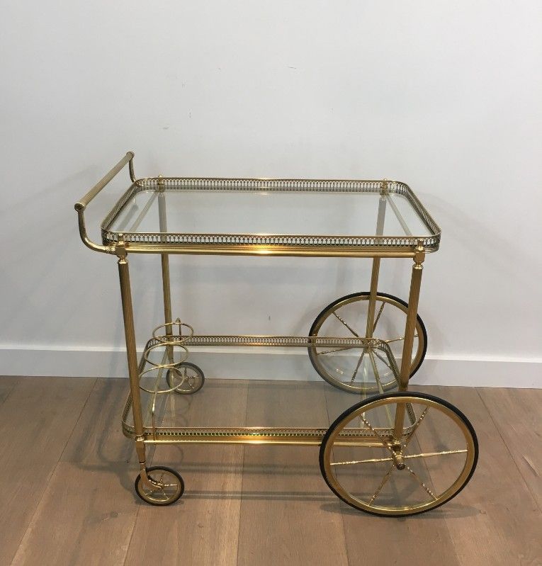 Table Roulante Néoclassique en Laiton