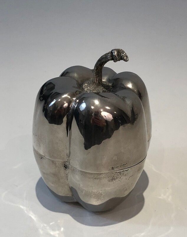 Silver Plated Bell Pepper Ice Bucket