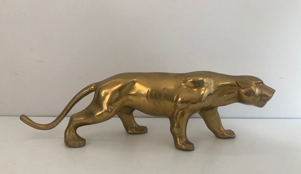 Brass Tiger Sculpture