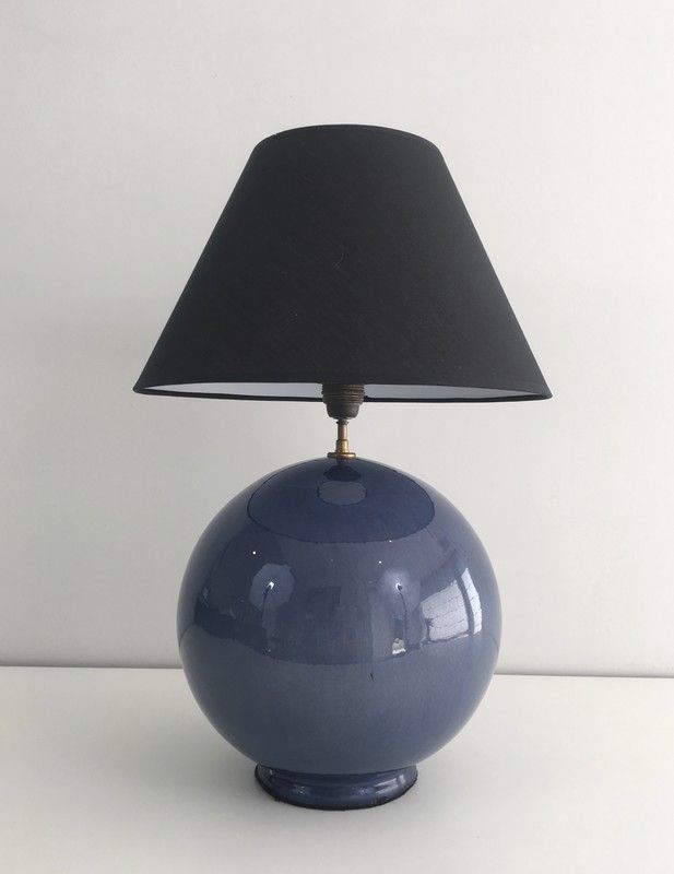 Lampe en Céramique de couleur Bleue