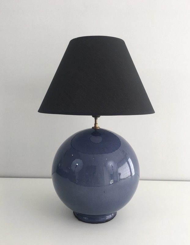 Lampe en Céramique de couleur Bleue